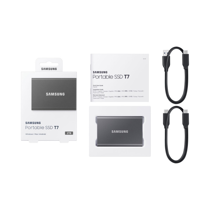 SAMSUNG SSD ESTERNO T7 2TB USB-C GREY